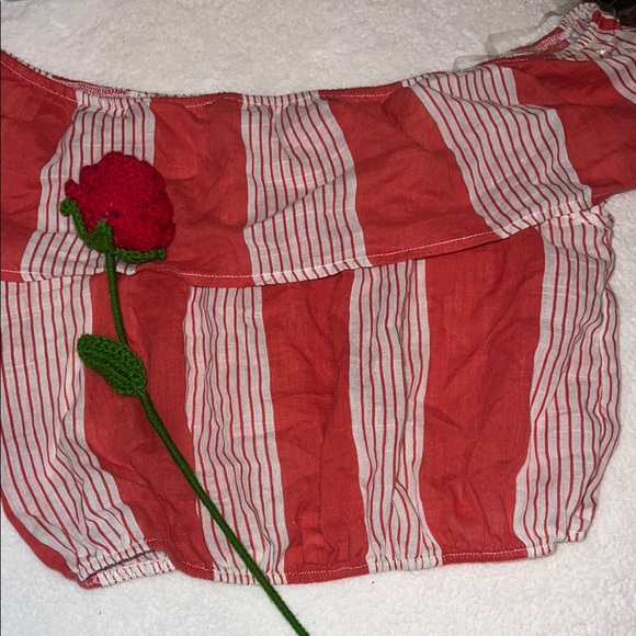 Striped Off-Shoulder Top - Picture 1 of 1